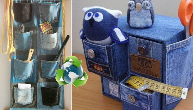 Ecco 20 e + idee creative per riciclare i vecchi JEANS. Ispiratevi!