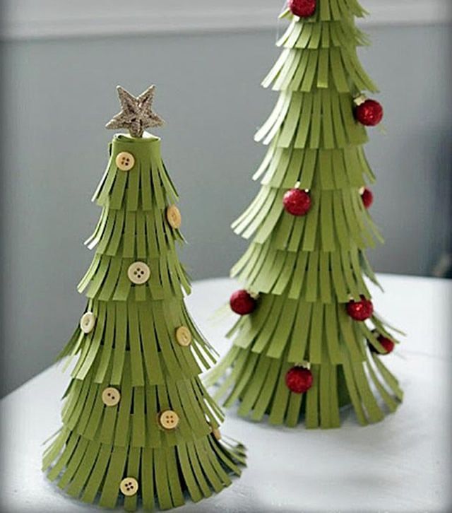 ecco come realizzare 15 stupendi 43c34bf08b9ebf12130c127b4e57b147 paper christmas trees diy christmas crafts