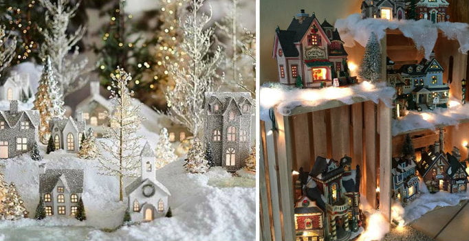 20 idee per realizzare un villaggio di Natale fai da te