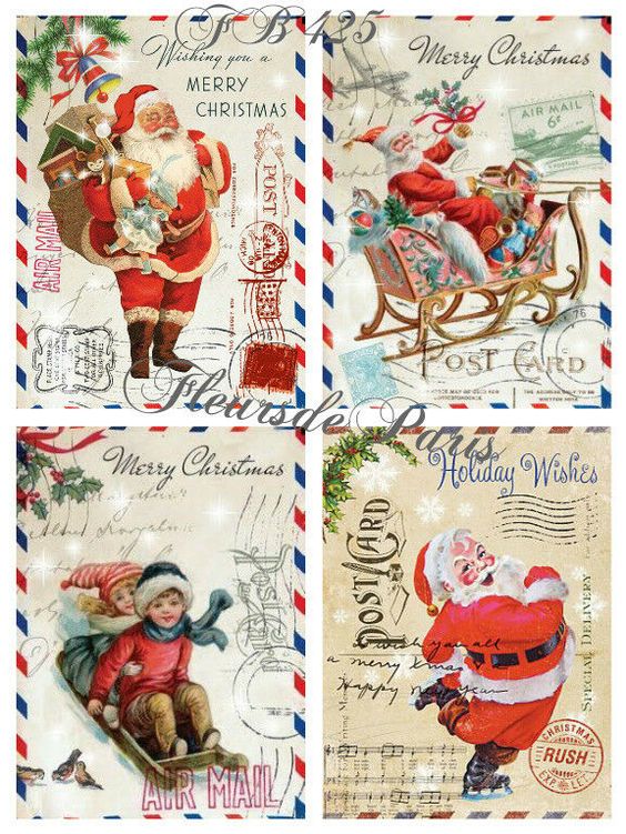 Disegni Di Natale Vintage.Decorazioni Natalizie Fai Da Te 57 Immagini Di Vecchie Cartoline Da Scaricare Idee