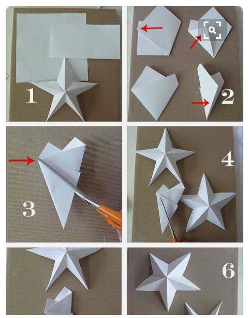 Сделать звезду из бумаги на 9