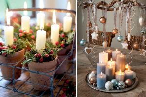 composizioni natalizie con le candele composizioni con candele