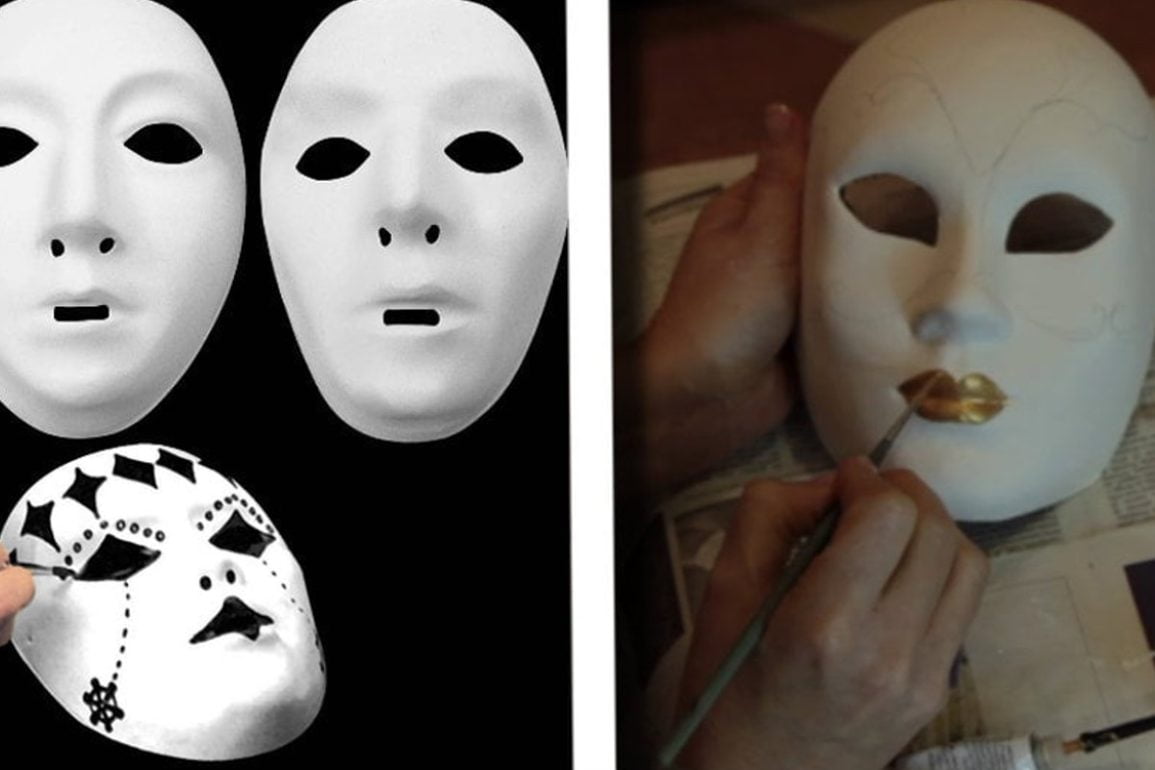 decorare le maschere bianche tante decorare maschere bianche 1