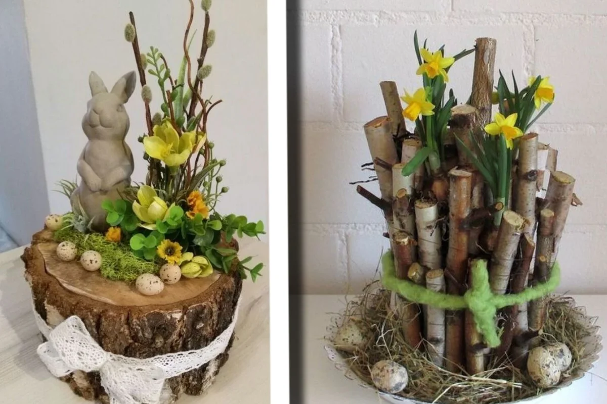 Decorazioni con tronchi e legni per la Pasqua: 20 idee da non perdere!