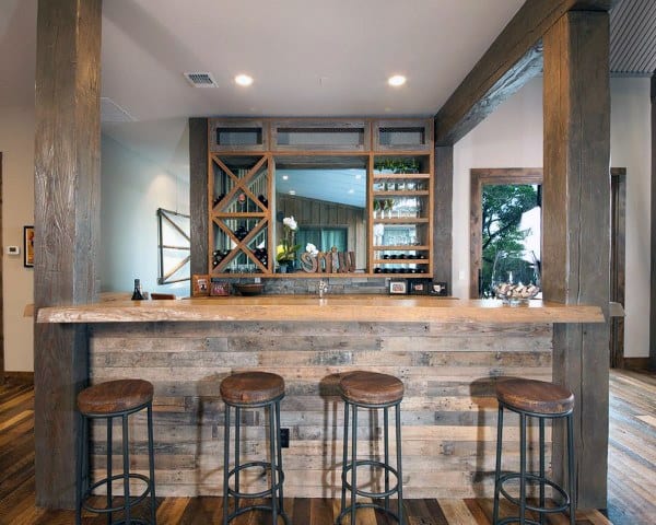 Angolo Bar in Casa: idee per un arredamento rustico.