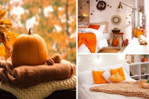 decorazioni autunnali come decorare la camera da letto autunno