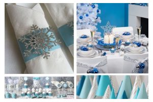 colori freddi per le feste azzurro in tavola