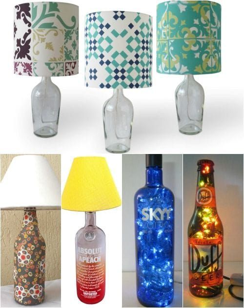 Riciclo bottiglie di vetro: Paralumi e lanterne, 20 idee