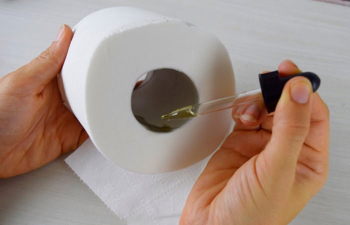 addio cattivi odori nel bagno toilet paper essential oils trick