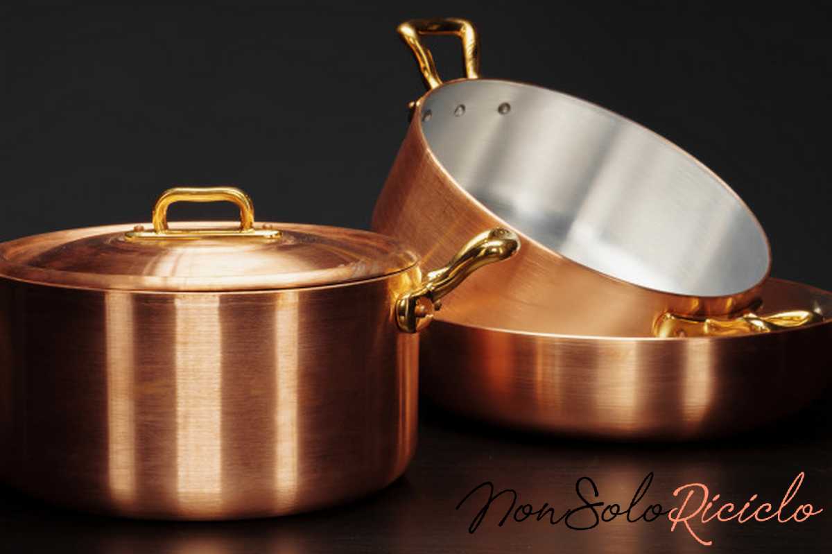le pentole e le padelle set copper cookware dark 93675 75725