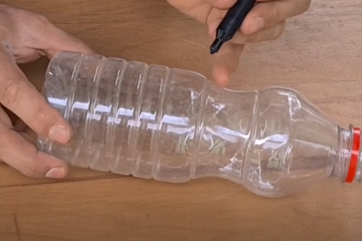mini vaso con bottiglia di riciclo bottiglie di plastica