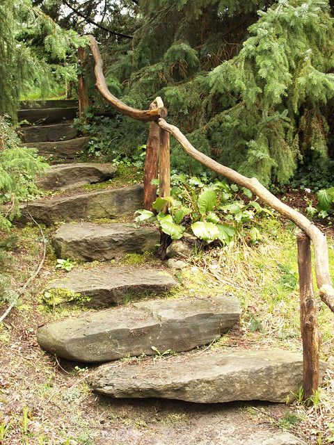 idee per scale da giardino Easy And Cheap Garden Stair Ideas15