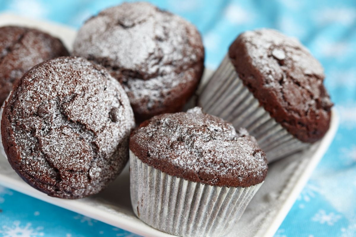 muffin innevati al doppio cioccolato 2