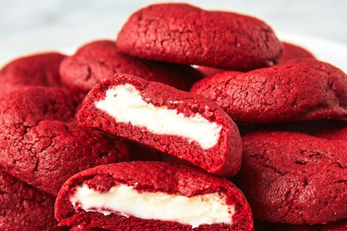 red velvet cookies biscotti rossi di capodanno