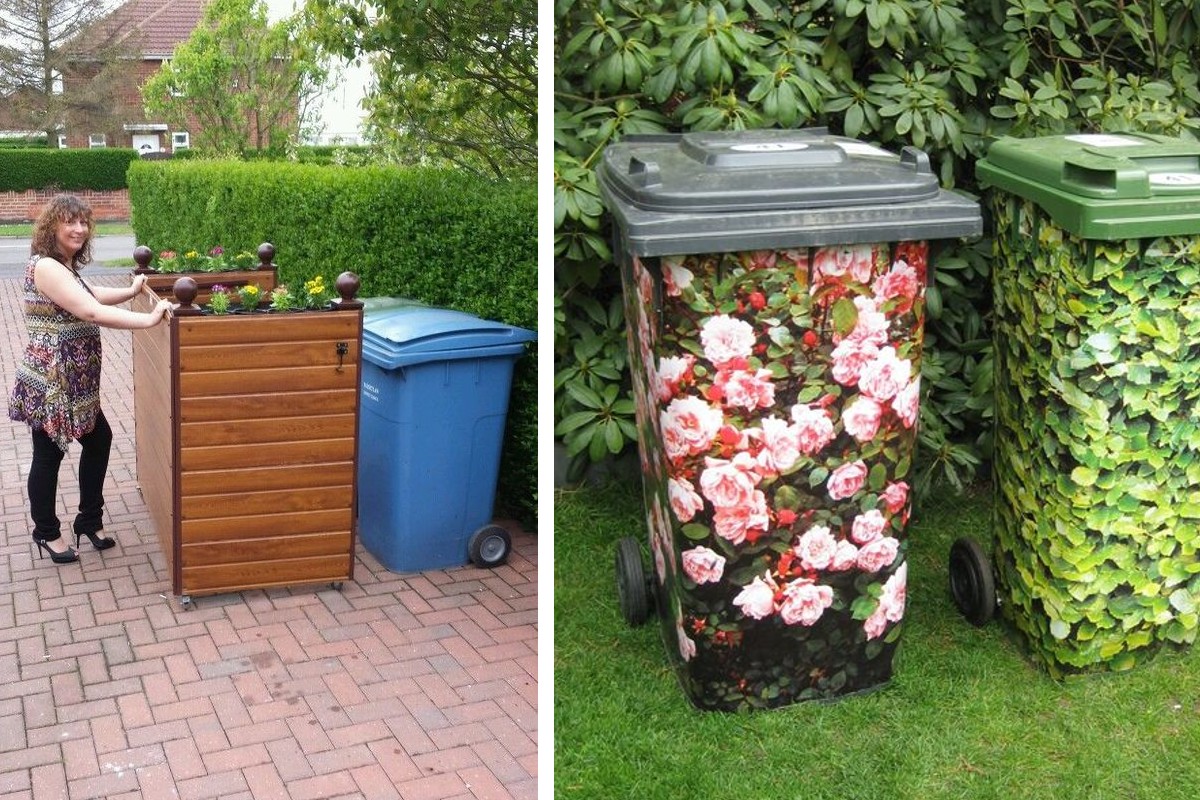 Bidoni della spazzatura: 20 trucchi geniali per sistemarli in giardino