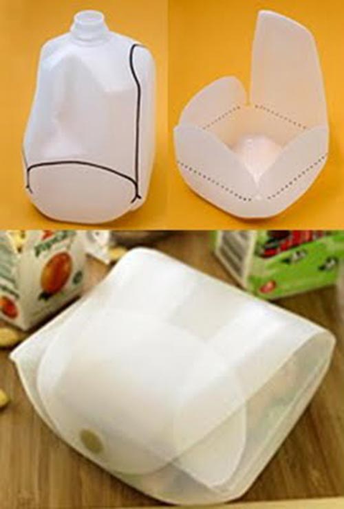 bottiglie in plastica tanto riusi Make a Lunch Box from a Milk Jug